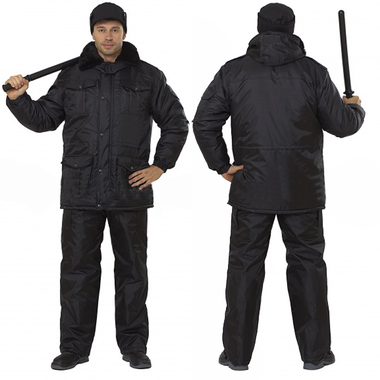 Костюм охранника мужской. Куртка мужская "охрана " зимняя черная (48-50, 170-176). Куртка мужская зимняя охрана черная Сириус. Куртка "Сириус-безопасность" зимняя,удлиненная, КМФ. Куртка зимняя охранник смесовая 5218м.